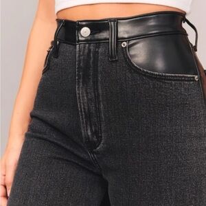 Curve Love Abercrombie & Fitch Half leather Jeans